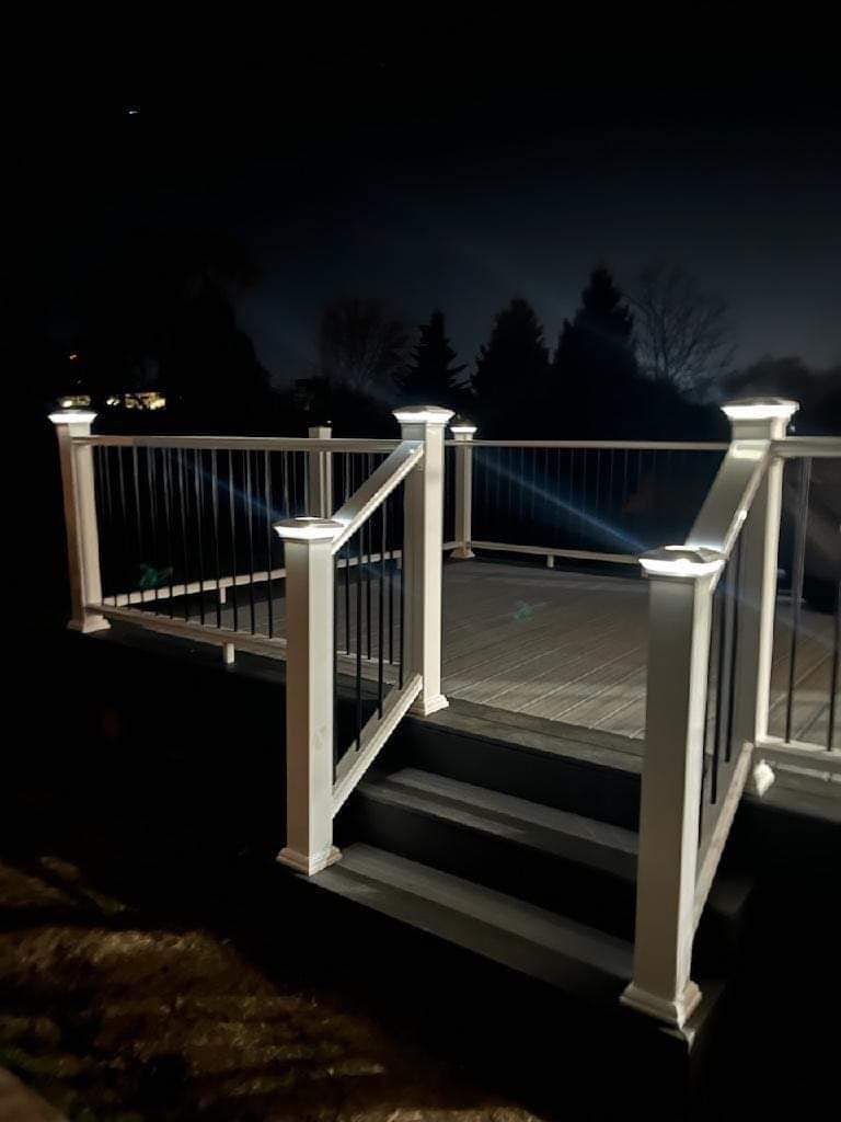 Outdoor deck railing installed by IW Brothers LLC