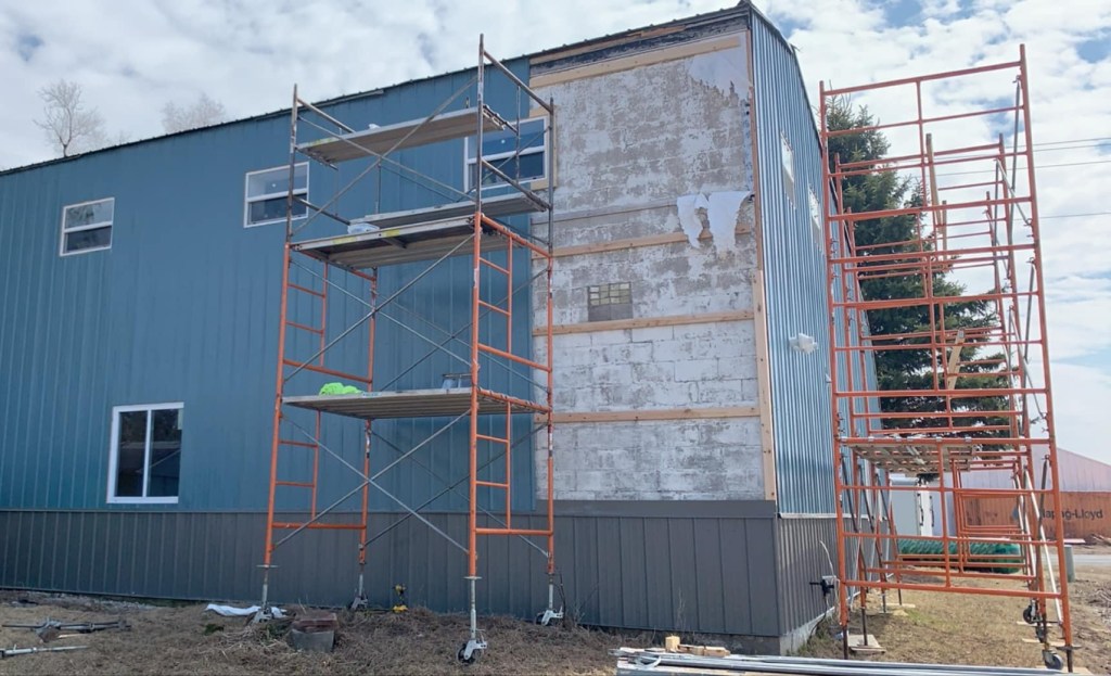 Siding installation on a business by IW Brothers in Sheboygan